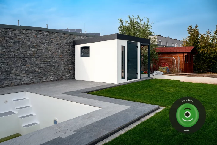 Záhradný domček na bazénovú filtráciu