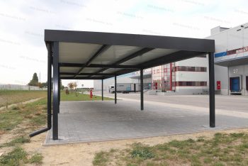 Modern előtető cigizésre ral antracit 7016 színben