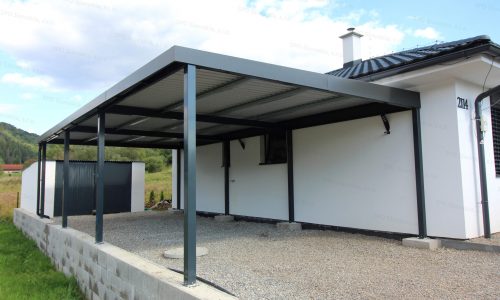 GARDEON mobil egyállásos kocsibeálló szürke színben