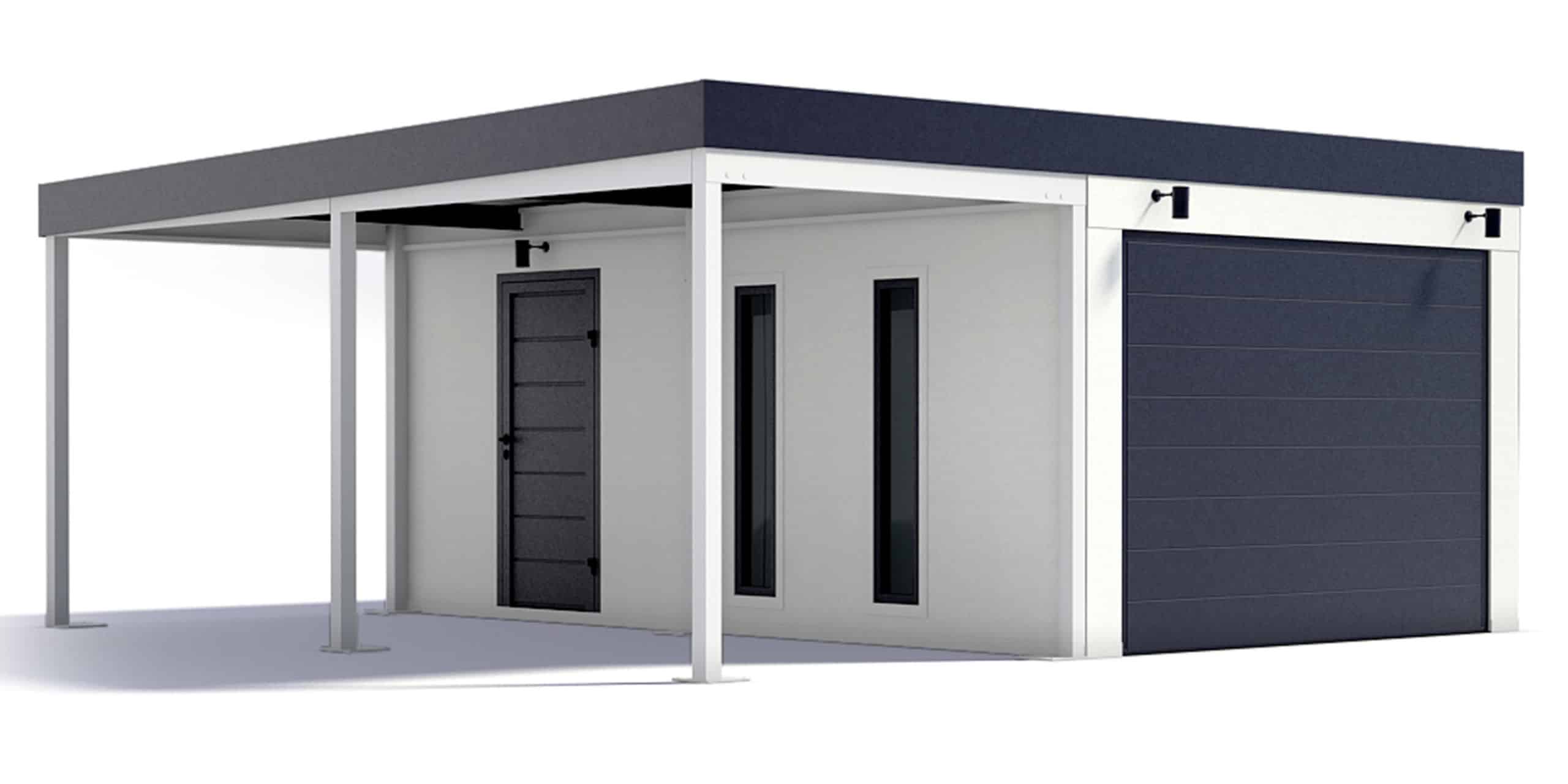 Garázs kocsibeállóval