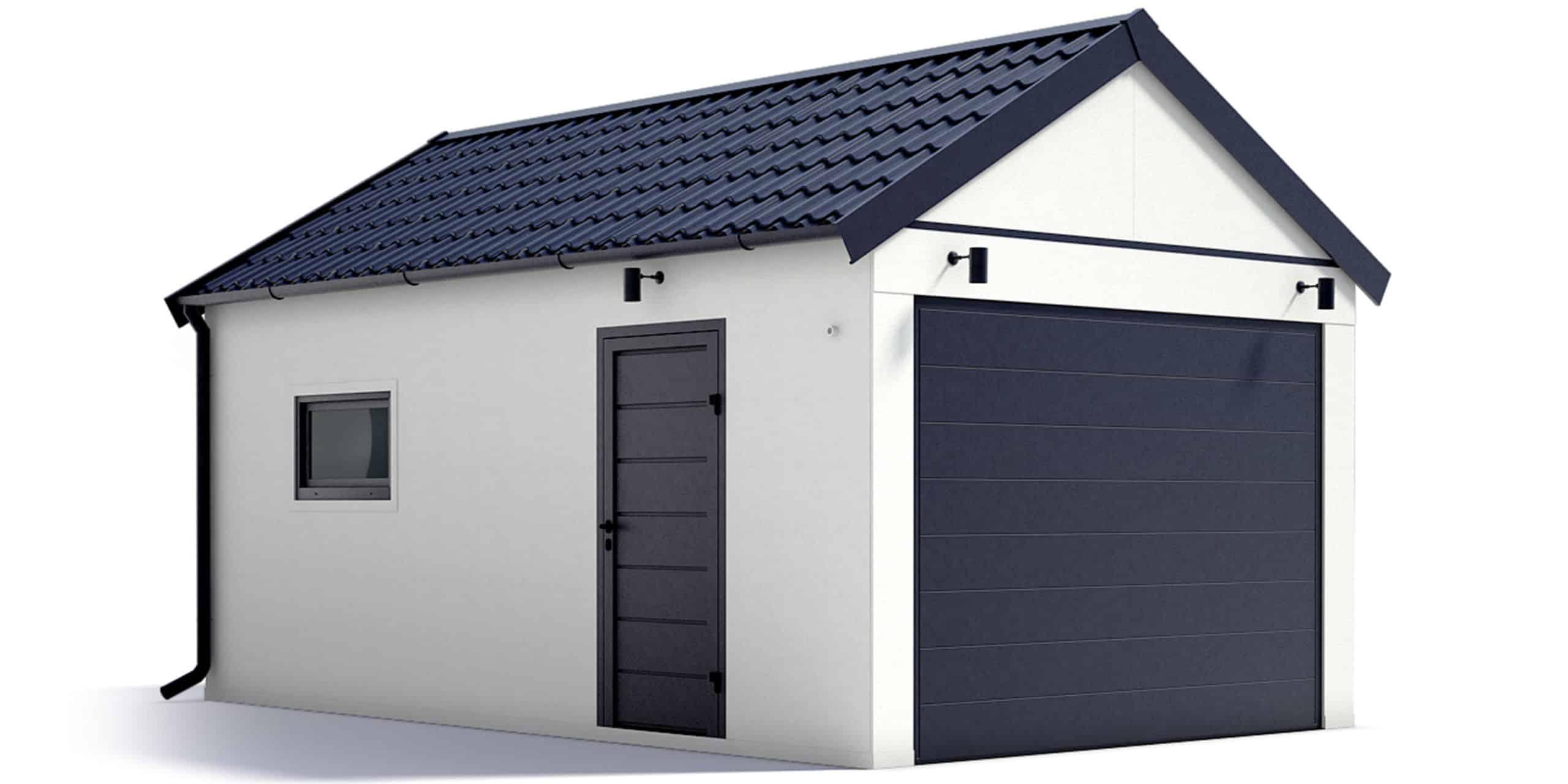 Nyeregtetős garázs