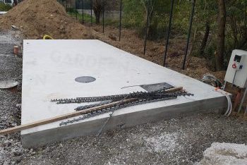 Betonlemez a készítés alatt