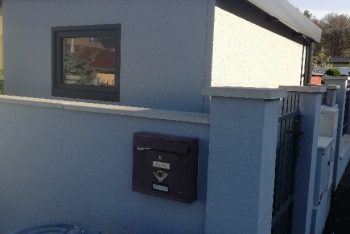 Megjavított GARDEON kerti tároló a tűz után