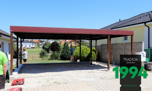 Barna GARDEON kétállásos kocsibeálló, szerelőkkel