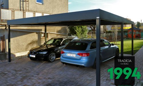 Parkoló autók a kétállásos kocsibeálló alatt