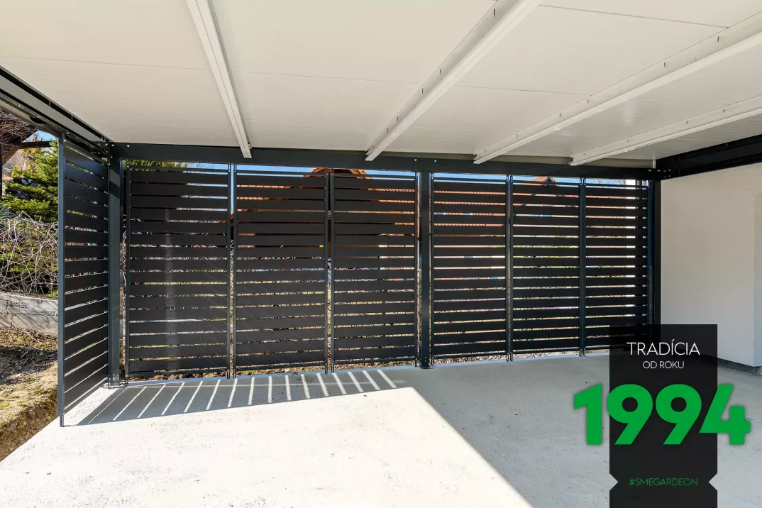 Pergola THP tetővel és oldalsó fémbetétekkel
