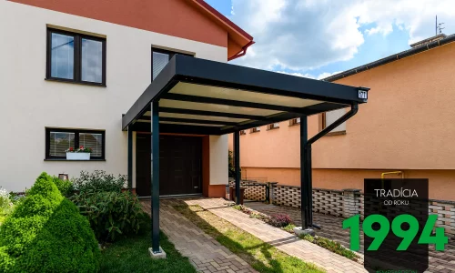 Egyállásos kocsibeálló antracit színben