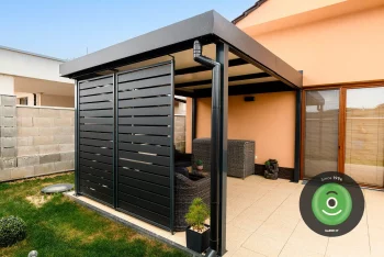 Pergola fém falbetétekkel
