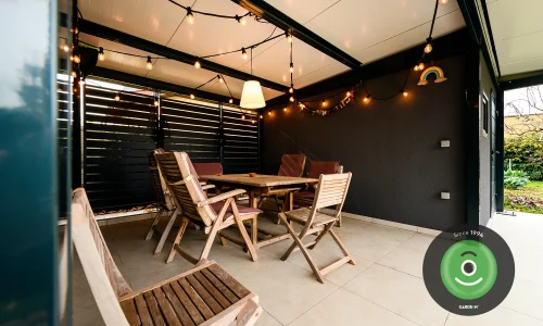 GARDEON mobilgarázs, kerti tároló előtetővel