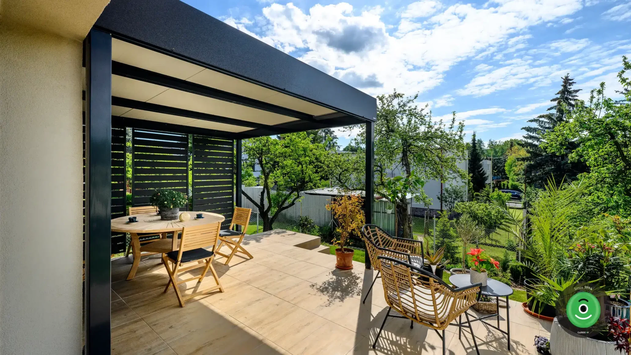 GARDEON magasított pergola ülőhellyel 5