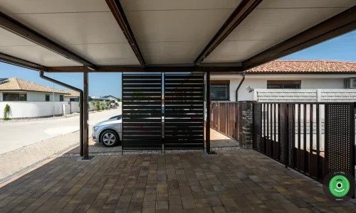 GARDEON barna színű dupla kocsibeálló 4