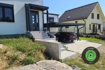 Bejárati előtető és kétállásos kocsibeálló GARDEON