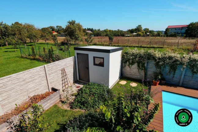 Kompakt kerti házikó szerszámok és kiegészítők tárolására