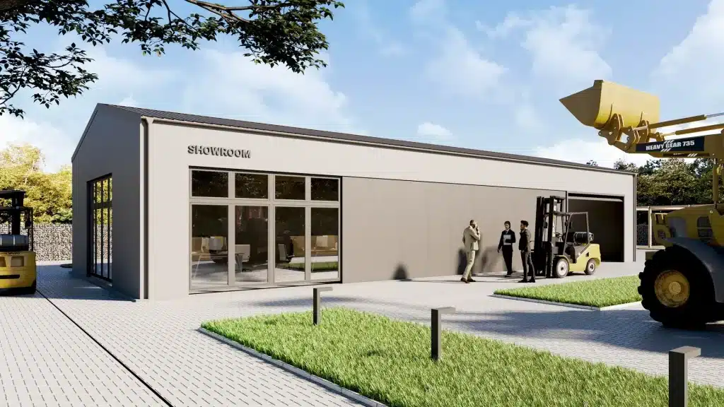 Gardeon csarnok bemutat&oacute;terem (showroom) kialak&iacute;t&aacute;s&aacute;ra