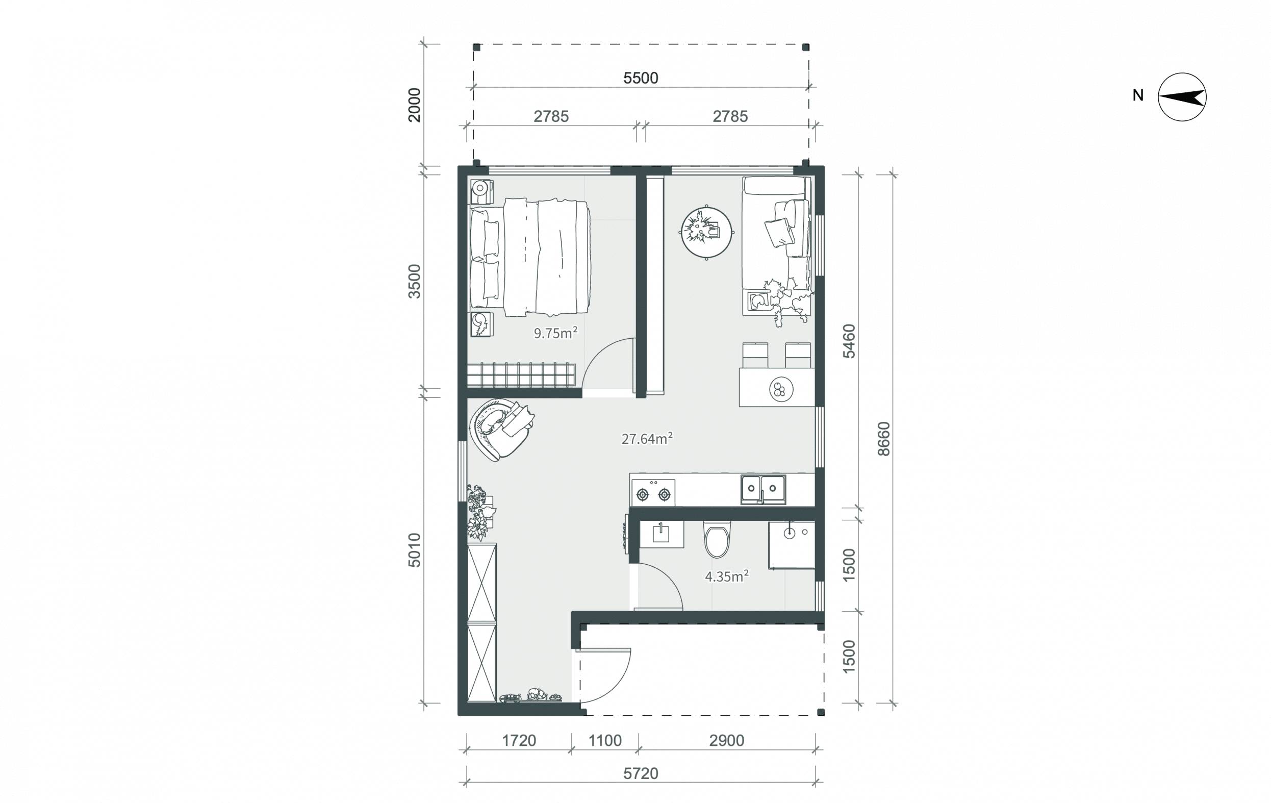 Alaprajz - Tiny House Maxi