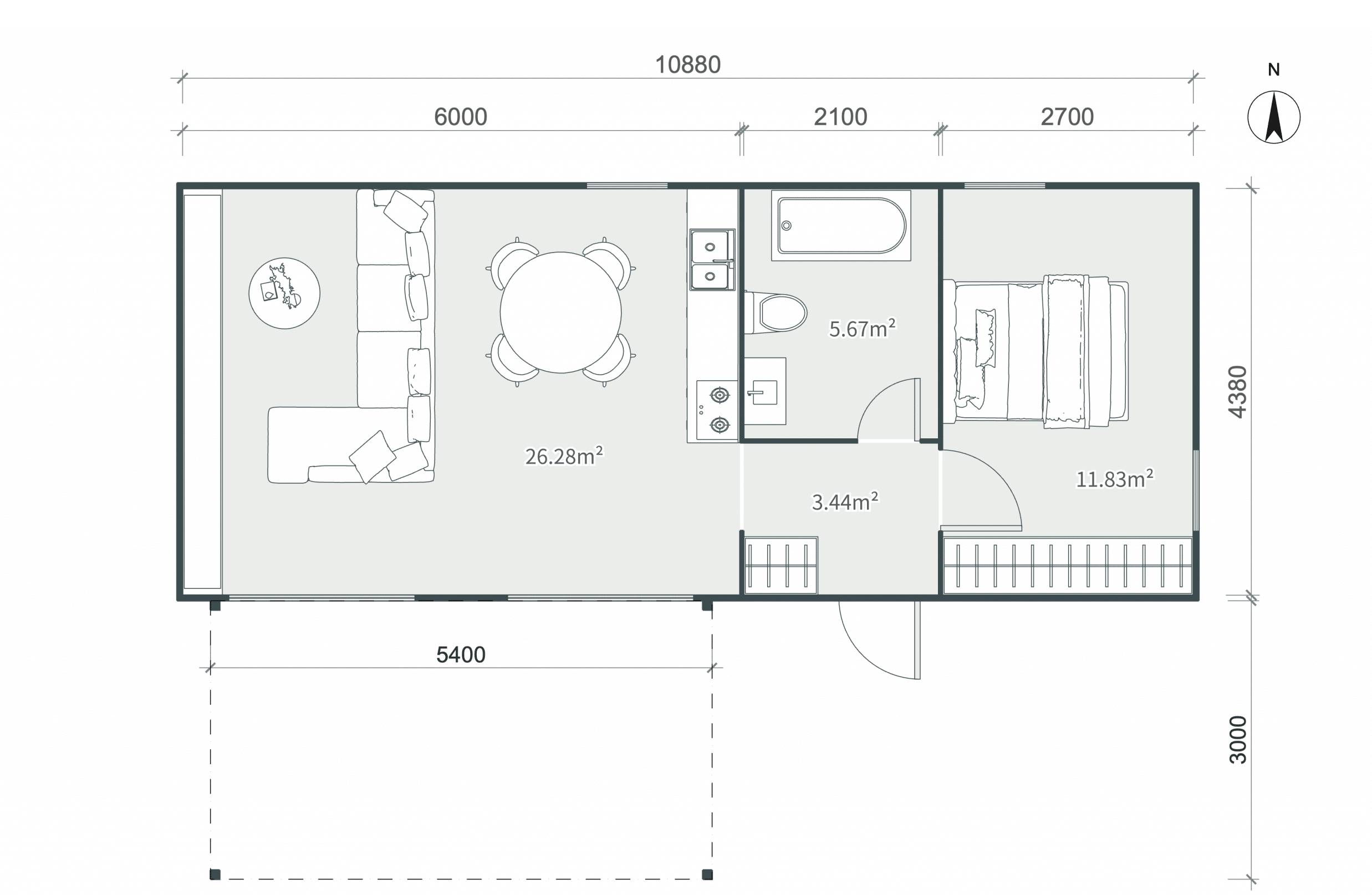 Alaprajz - Tiny House XL-B
