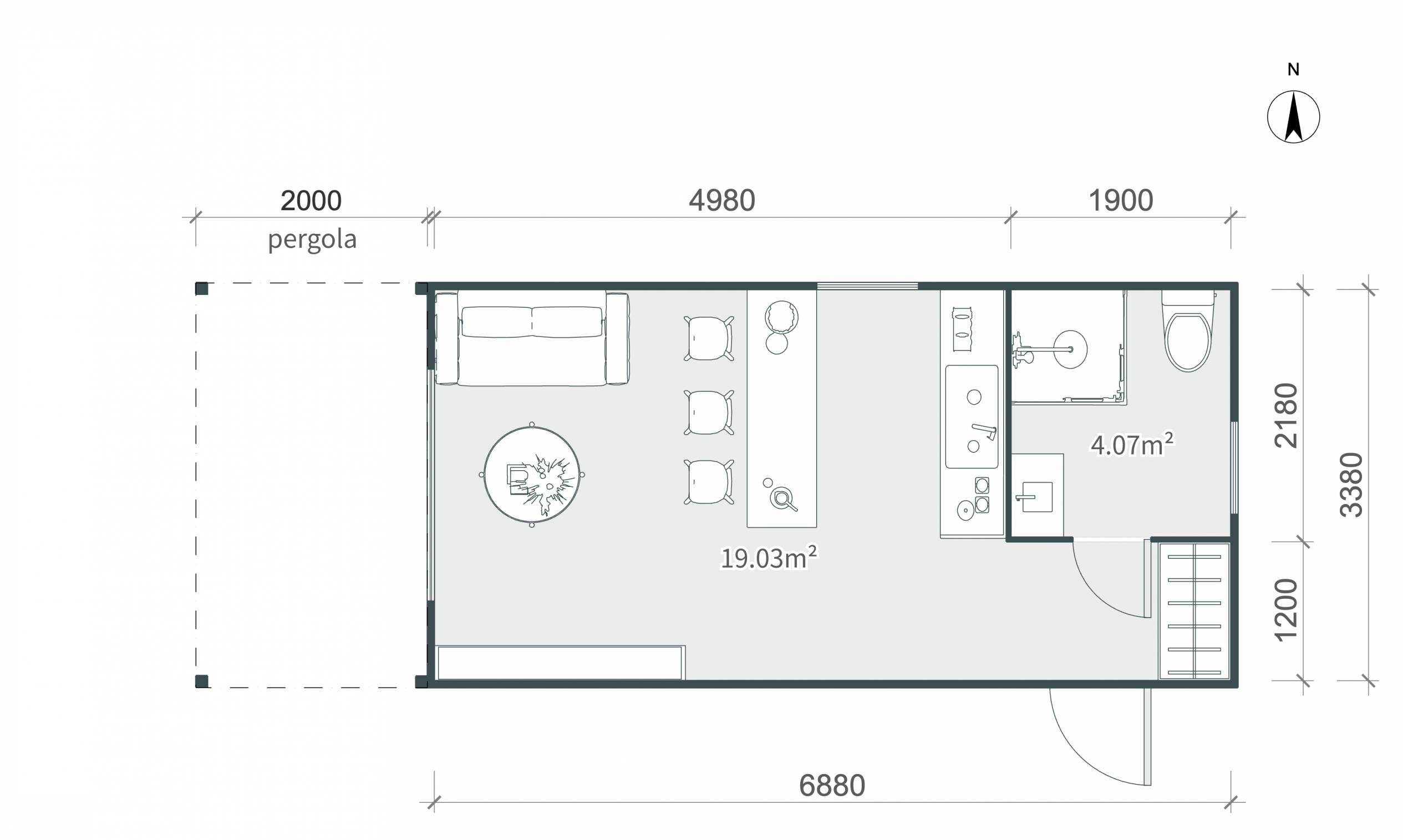 Alaprajz - Tiny House XS